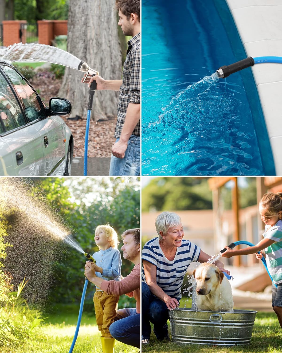Thumbnail 6 de DEWENWILS 75 ft Hybrid Garden Hose with Swivel Handle — Heavy Duty, Lightweight & Drinking-Water Safe
