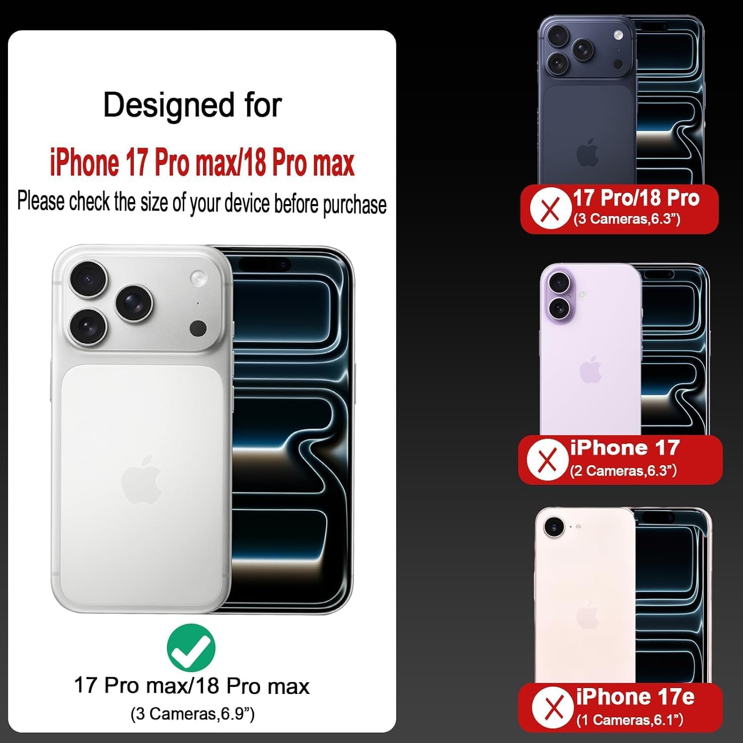 Thumbnail 1 de EUMADOVE iPhone Case for iPhone 17 Pro Max/18 Pro Max