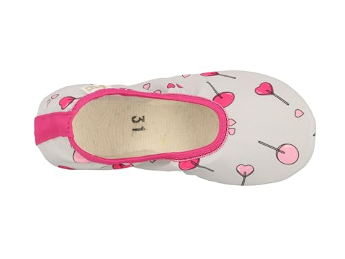 Detalle de Lico Unisex Kinder 1 Style Gymnastikschuhe – Grau Pink, Größe 25 EU