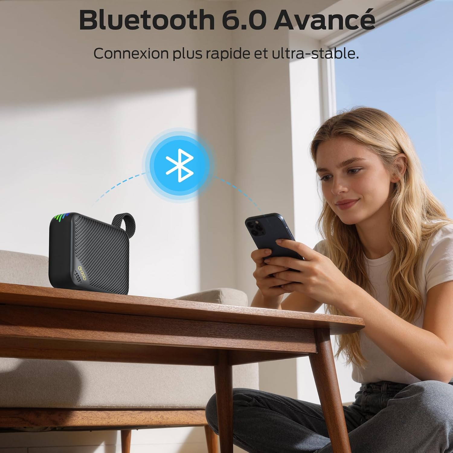 Thumbnail 6 de Oraolo enceinte Bluetooth portable IPX7 avec autonomie jusqu’à 30 h, TWS et entrée Type-C