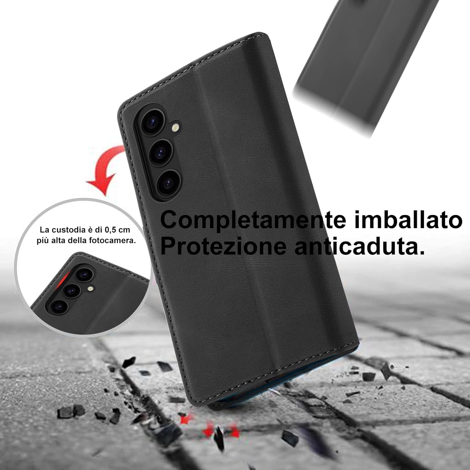 Thumbnail 1 de Giyer Cover per Samsung Galaxy A26 5G – Custodia con Vetro Temperato, Portafoglio RFID e Supporto Flip