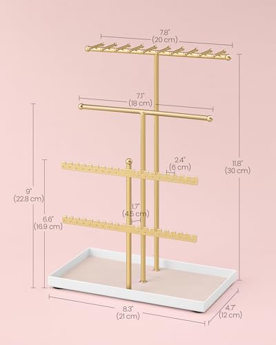 Thumbnail 4 de SONGMICS Jewellery Stand with Metal Frame