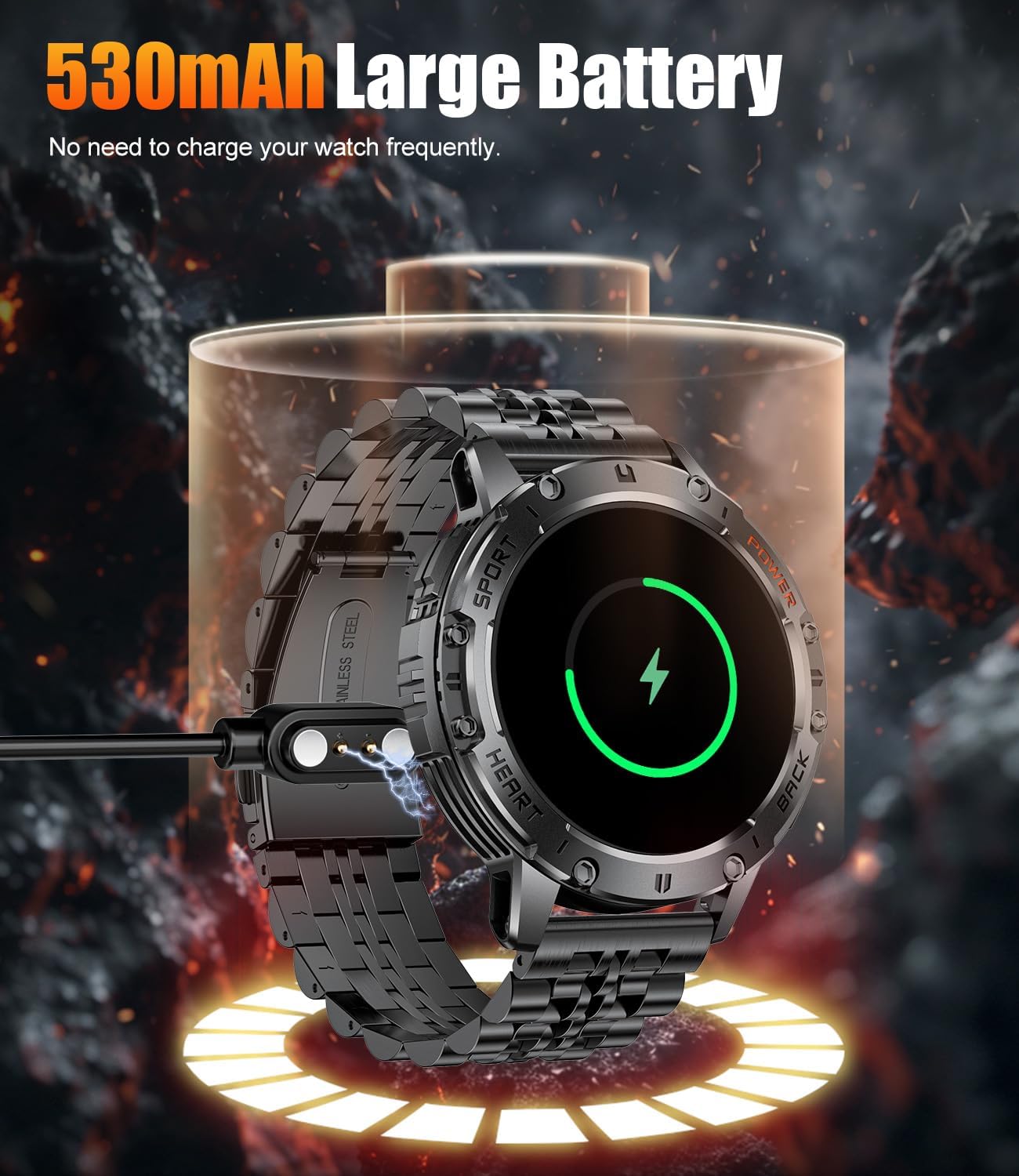 Thumbnail 2 de LIGE Military Smart Watch 1.43" AMOLED
