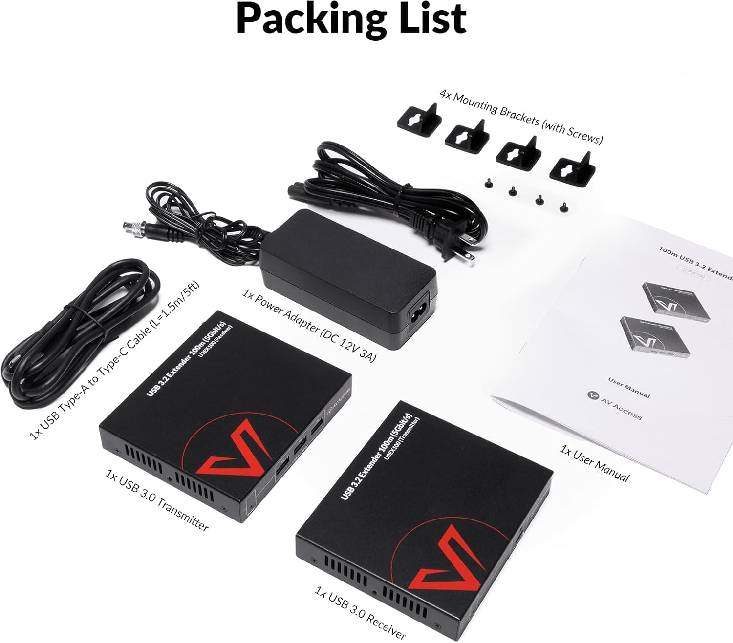 Thumbnail 6 de AV Access USB3.0 Extender over Cat6a/7 100 m, 4 ports USB 📷