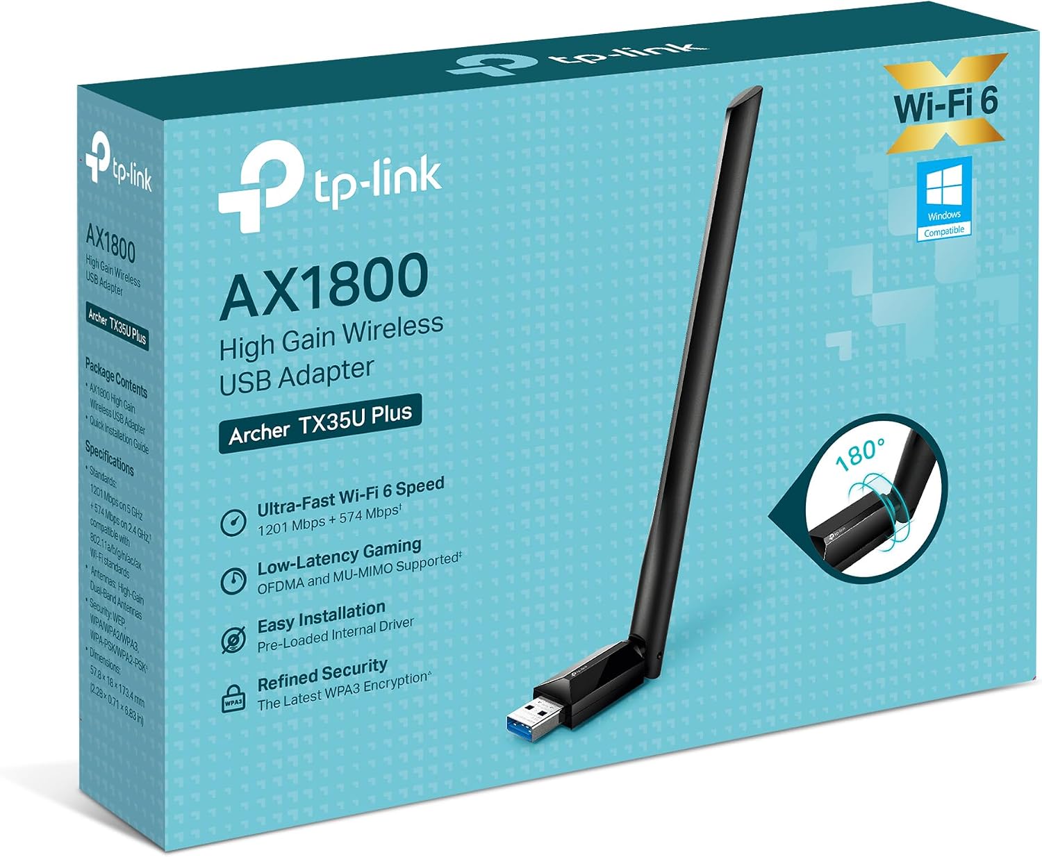 Detalle 2 de TP-Link Archer TX35U Plus Clé USB WiFi 6 AX1800