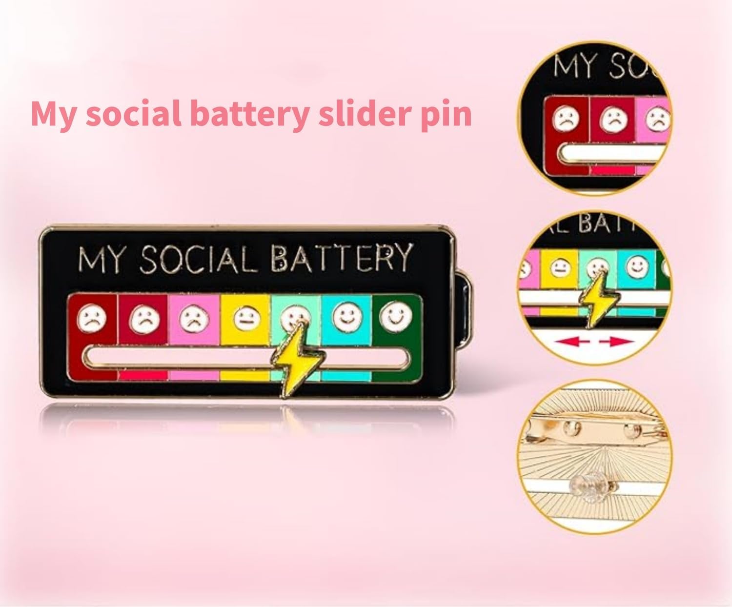 Thumbnail 2 de Fenglin-joy Social Battery Pin 4er Set