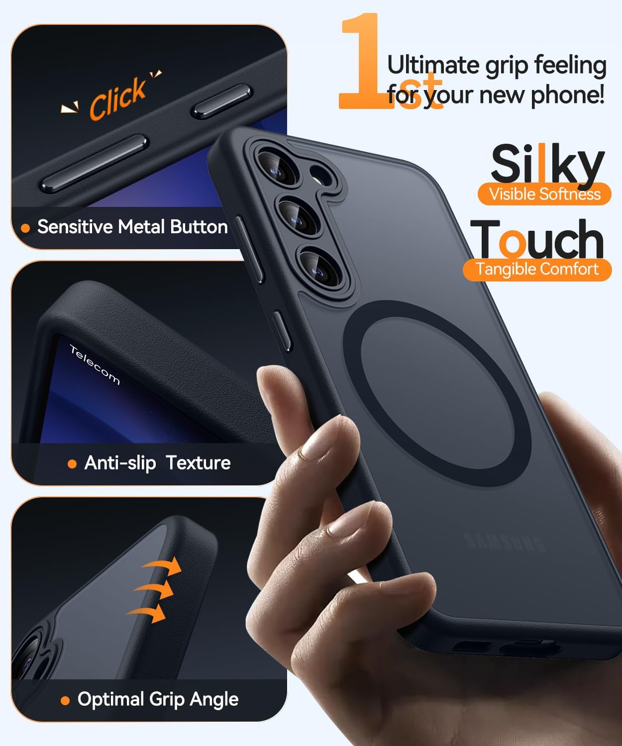 Thumbnail 4 de CANSHN Magnetic Cover per Samsung Galaxy S23 (6.1") – Protezione totale fotocamera, design opaco e antiurto