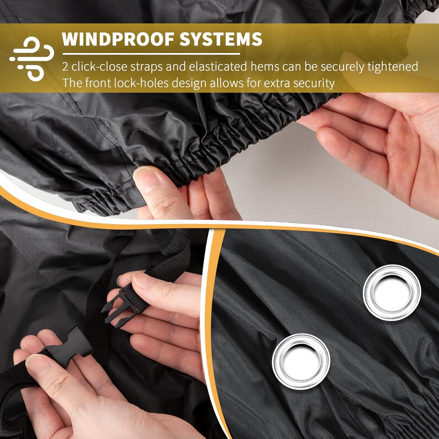 Detalle de BEEWAY Bike Cover 210x110x95cm for 2 bikes