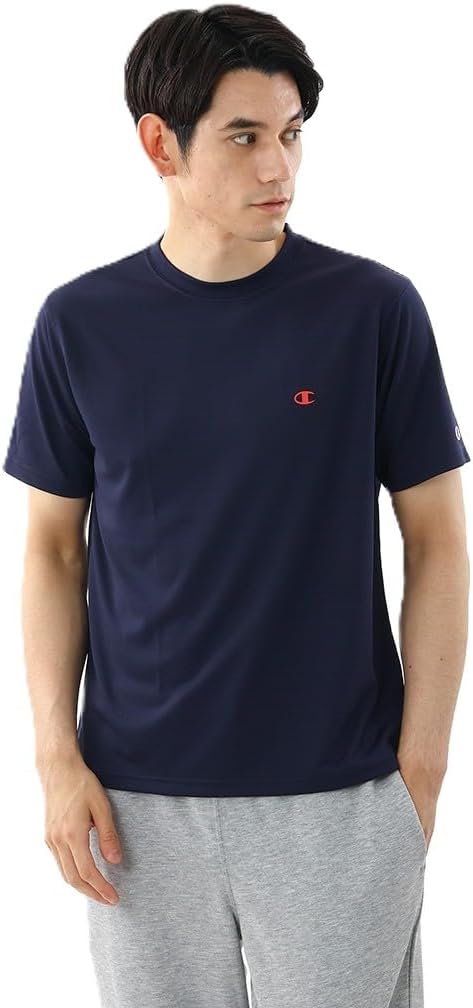 Detalle de チャンピオン C8-TS310 メンズ半袖ドライTシャツ 吸水速乾・UVカット・ワンポイントロゴ