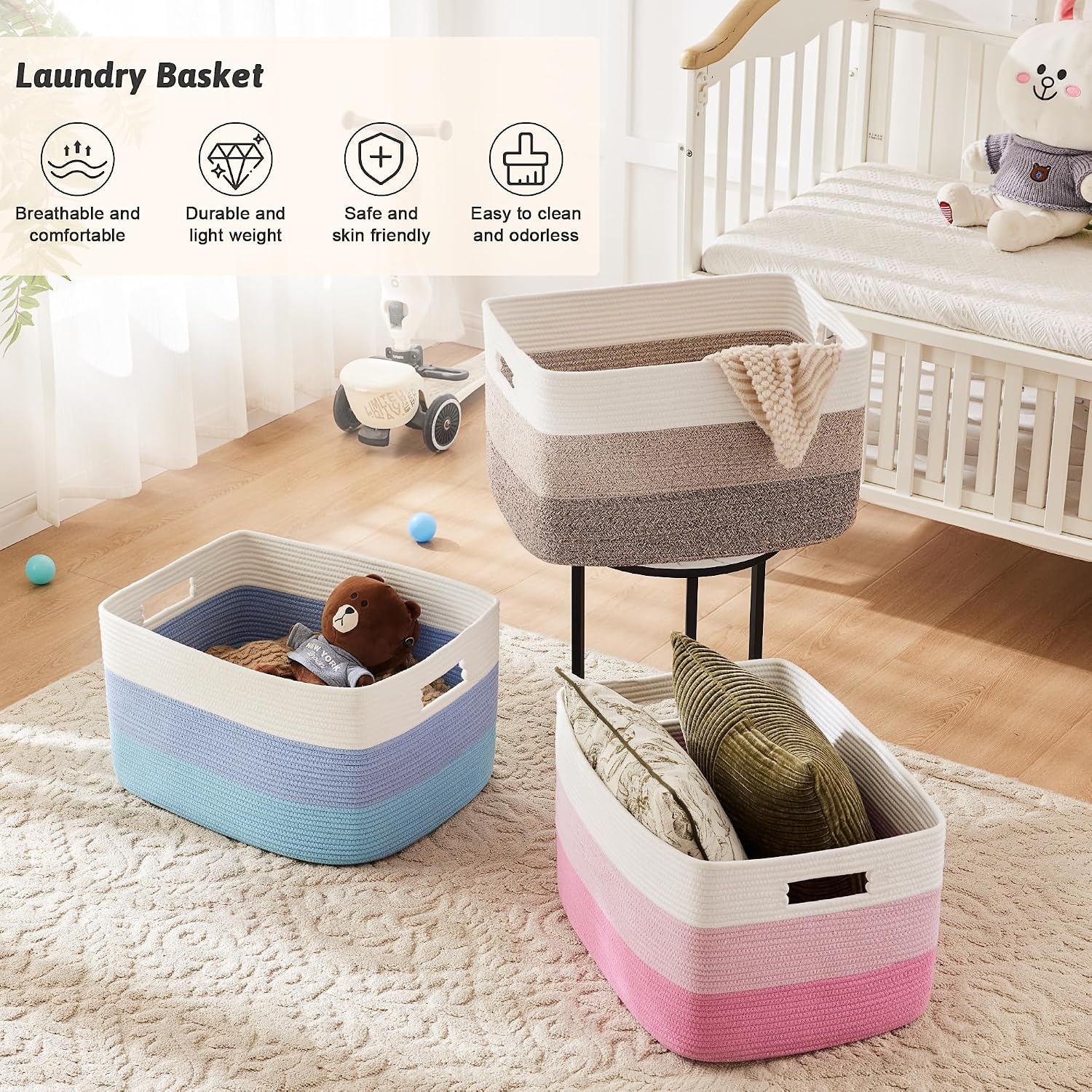 Thumbnail 5 de Artfeel Rectangle Woven Basket, 65L