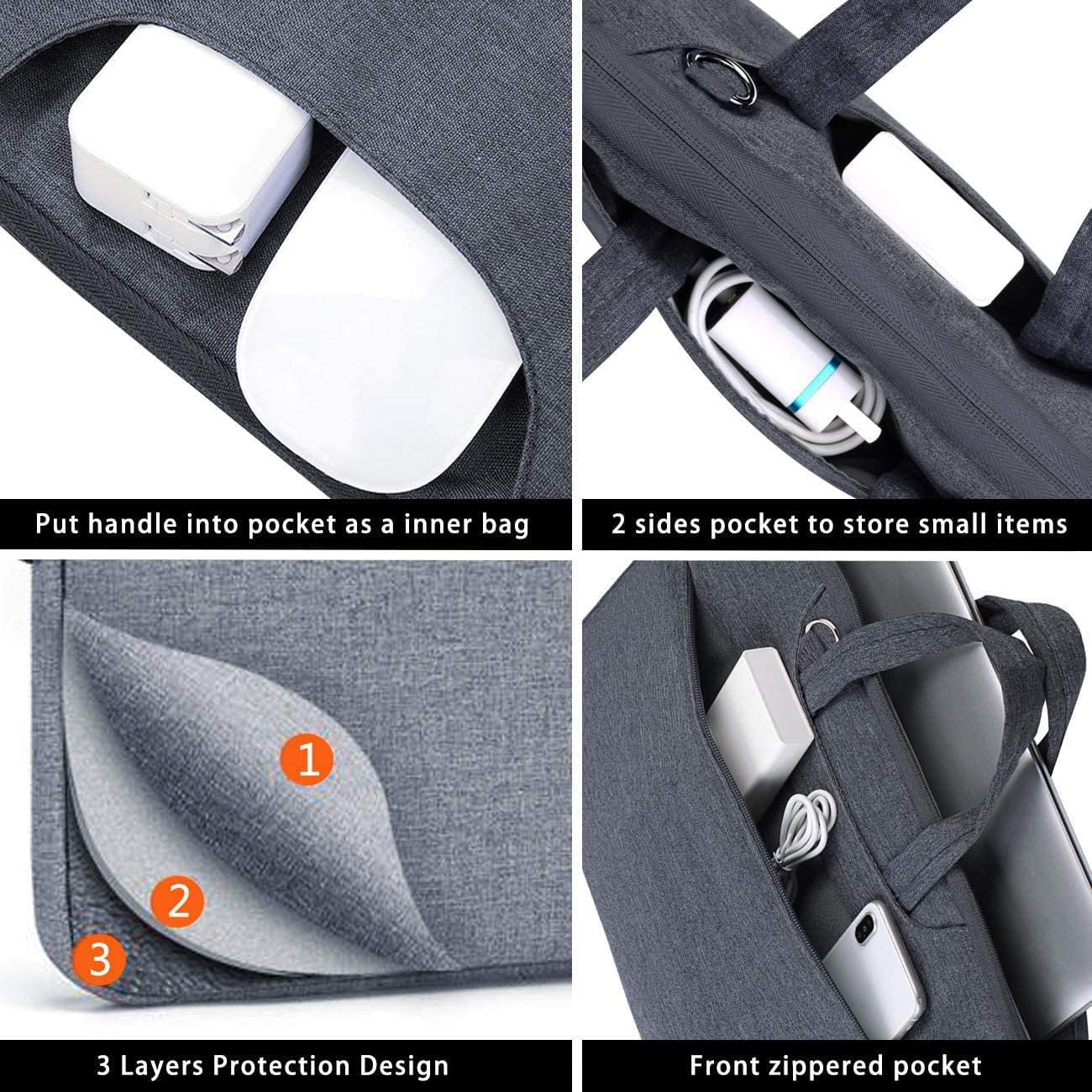 Detalle de Voova 17–17.3 inch Waterproof Laptop Bag with Shoulder Strap