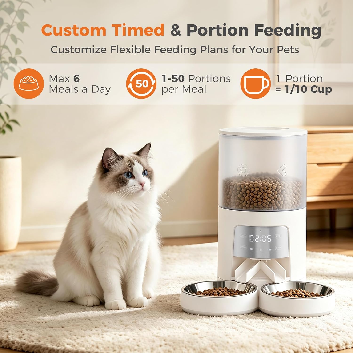 Thumbnail 1 de Sweetcrispy Automatic Cat Feeder 6L