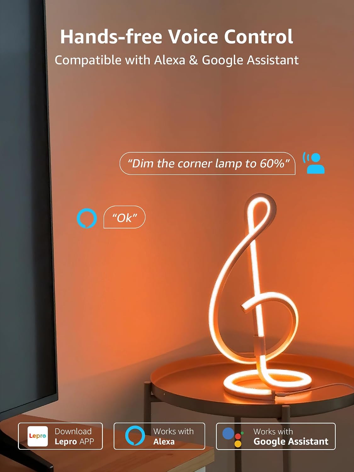 Detalle de Lepro smart table lamp TB2