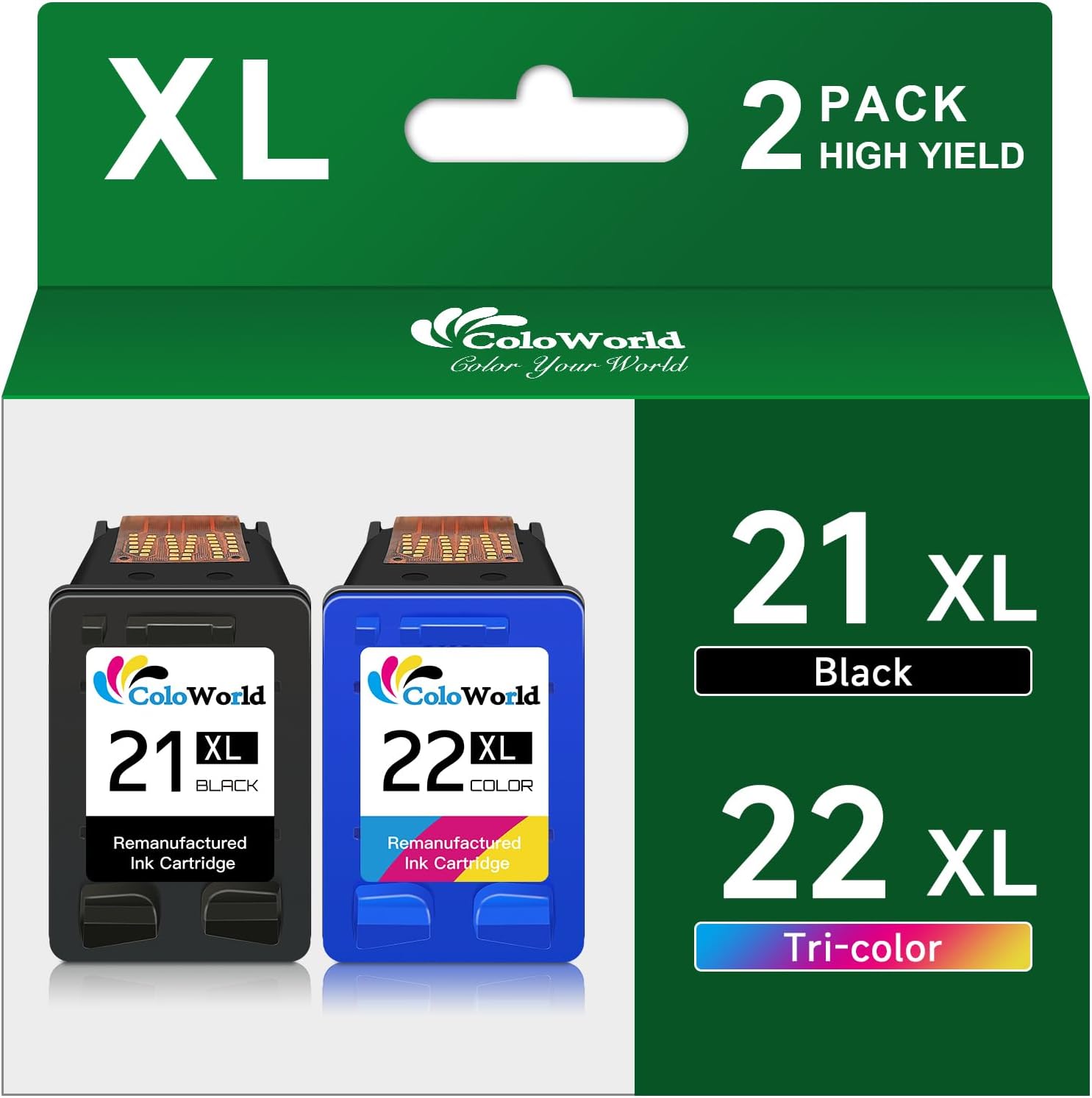 ColoWorld 21 22 XL cartucce compatibili 520 pagine 🖨️
