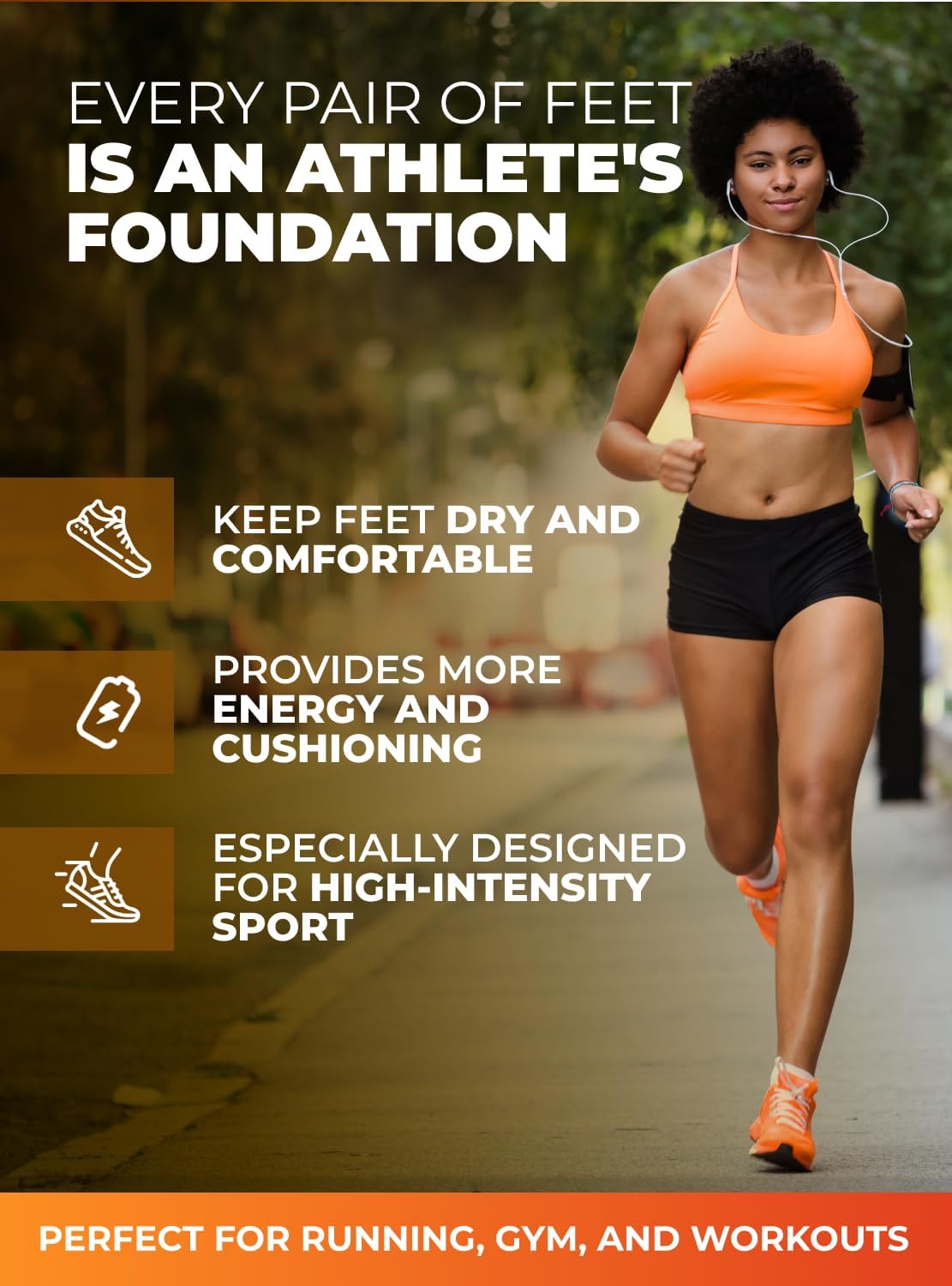Thumbnail 3 de Flame Boost Running Athletic Shoe Insoles: Arch Support, Shock Absorption, and All‑Season Sport Comfort