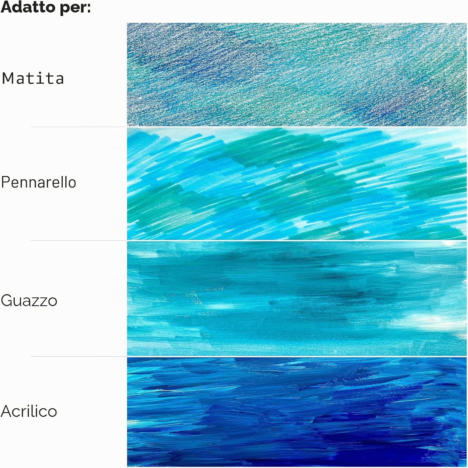Detalle 2 de Clairefontaine 975412C Blocco collato PaintON – 24 fogli A2 multi-tecnica, colori assortiti