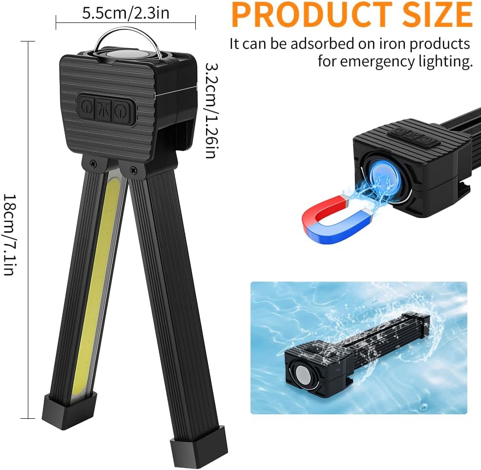 Detalle 2 de flinronic Lampe de Gym Pliable 1200 mAh