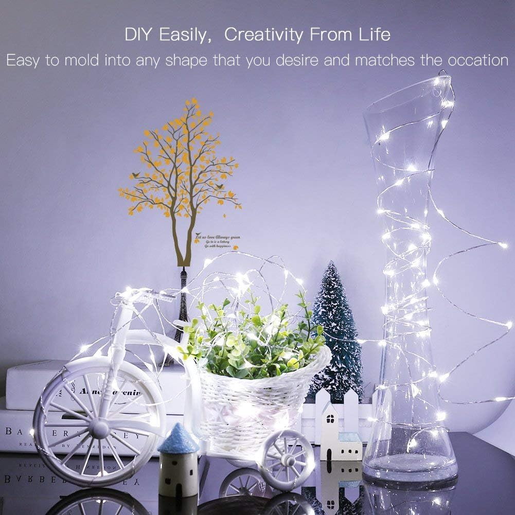 Detalle 2 de EShing ES0020011-5 LED Fairy Lights, 66 ft, 200 Warm-White Lights