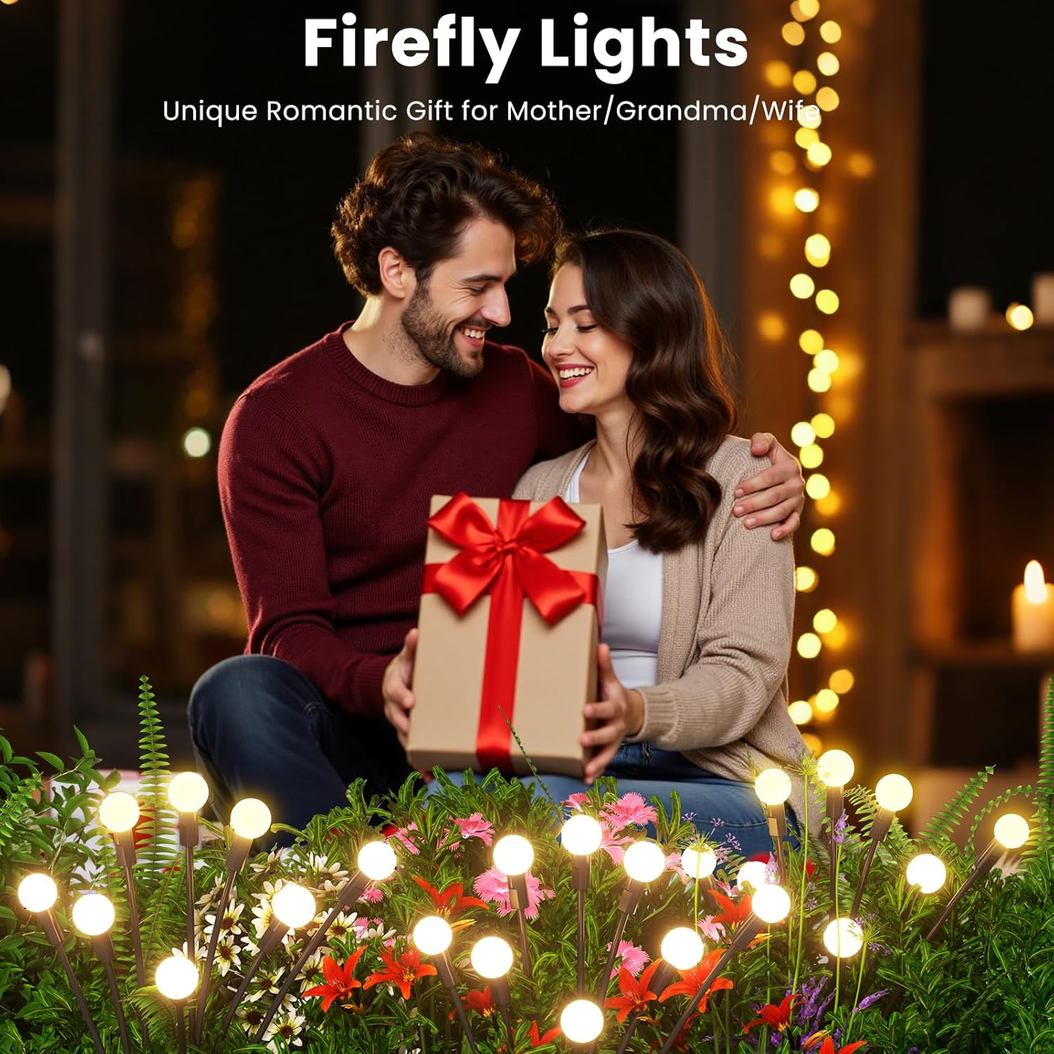 Thumbnail 6 de Uzexfio Solar Lights Outdoor (4 Pack, 32 LEDs) – Wind-Swaying Firefly Garden Decor with 4 Modes