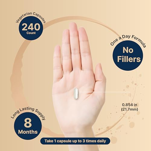 Detalle de NatureBell Pure Magnesium Glycinate 500mg (90 mg elemental) - 240 Veggie Capsules