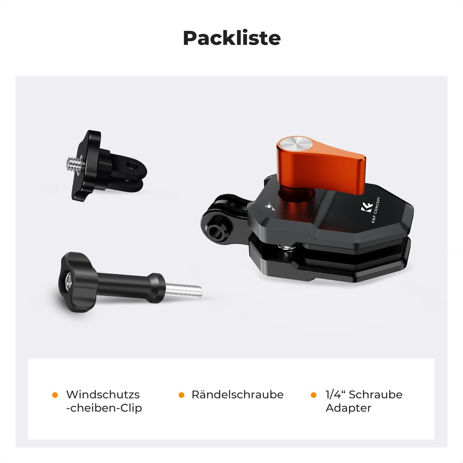 Thumbnail 6 de K&F CONCEPT Motorrad Windschutzscheibe Clamp 8mm