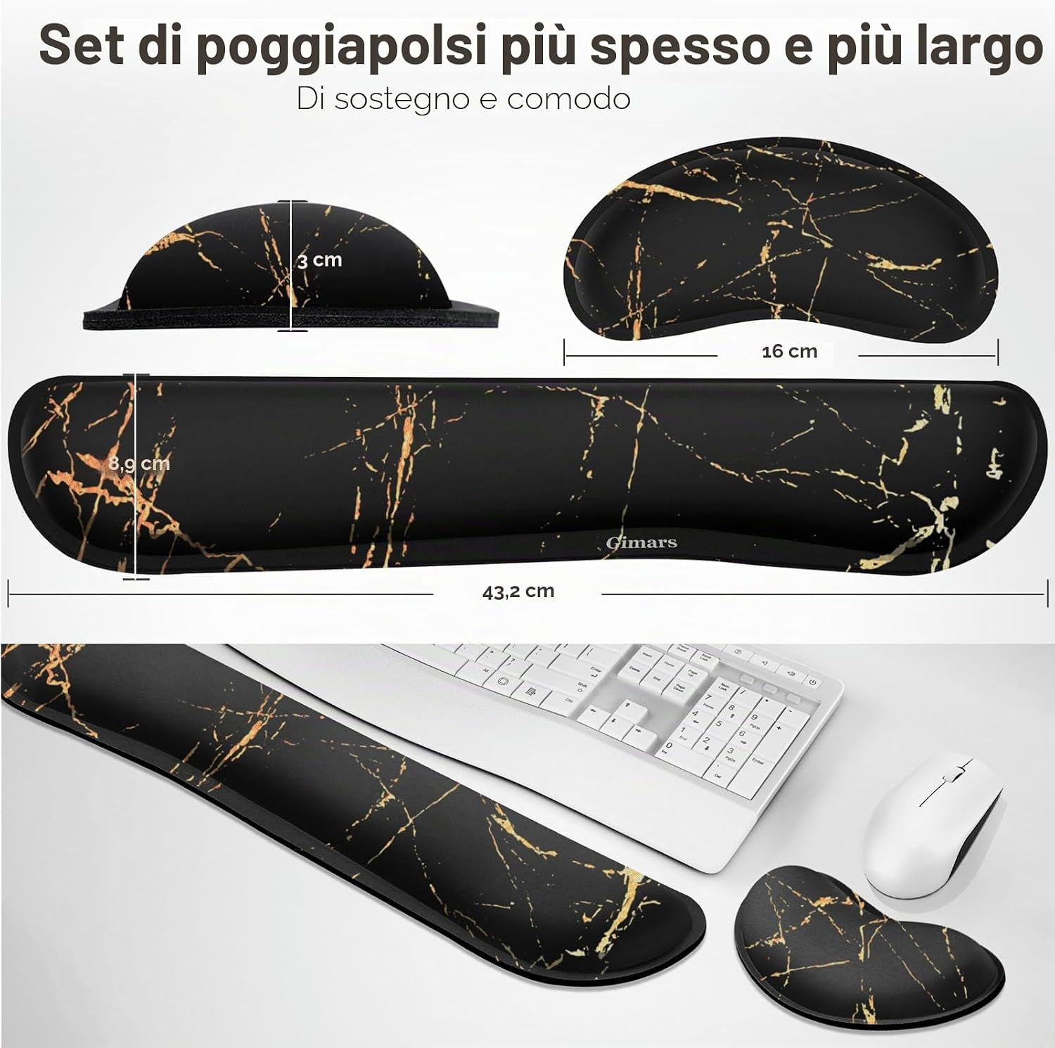 Thumbnail 6 de Gimars poggiapolsi mouse tastiera