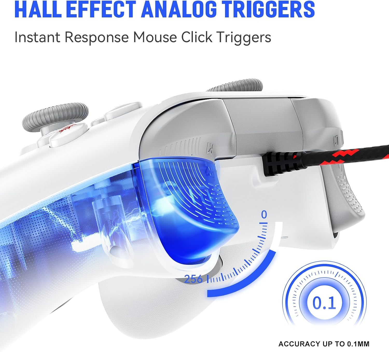 Thumbnail 3 de Gamrombo Wired Controller for PS5/Pro/Slim, PS4/PC with Dual Vibration and 6-Axis Sensor