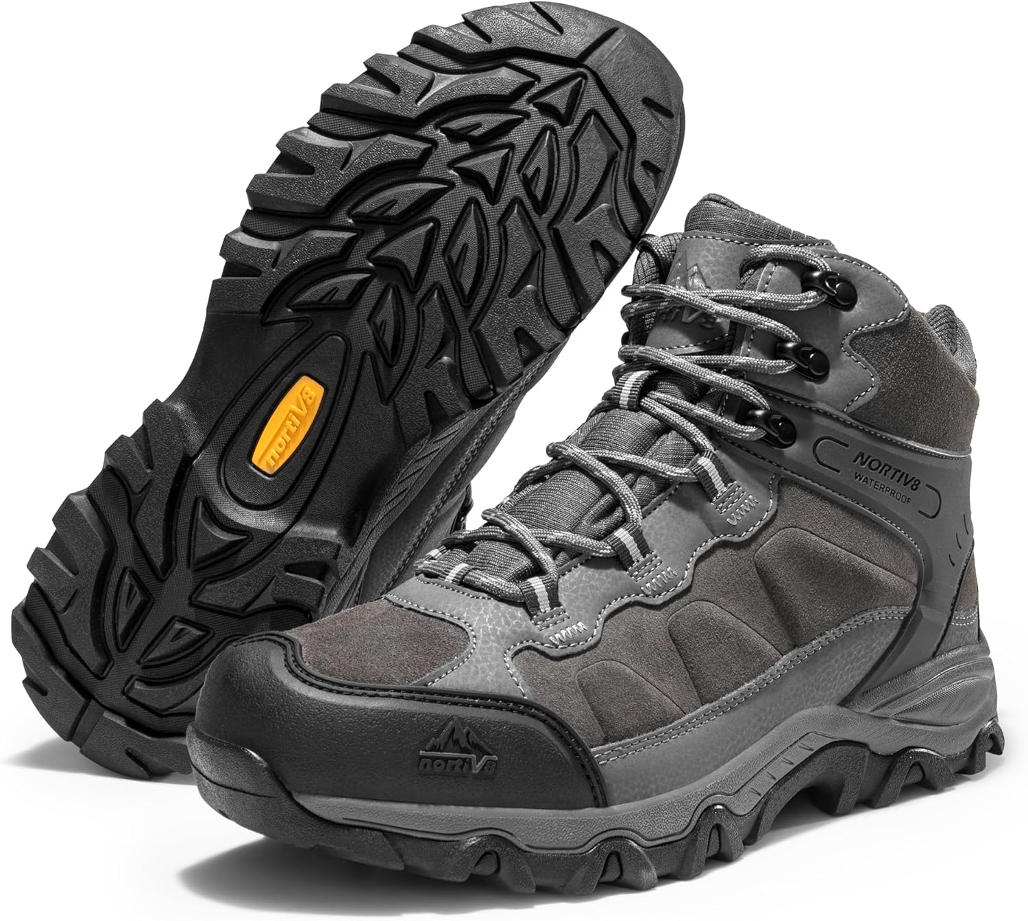 Thumbnail 1 de NORTIV 8 Men's Waterproof Hiking Boots — Mid Trekking, Lightweight Mountaineering Shoes