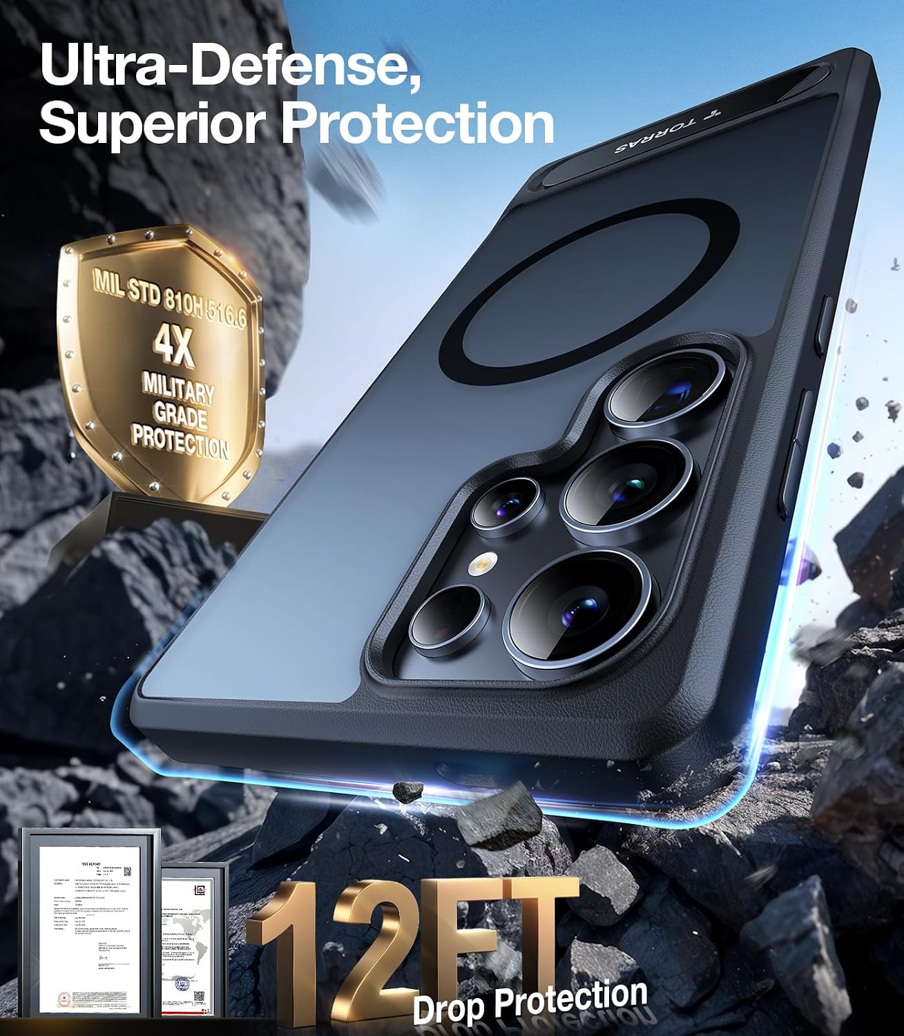Thumbnail 4 de TORRAS Strong Magnetic Stand for Samsung Galaxy S25 Ultra
