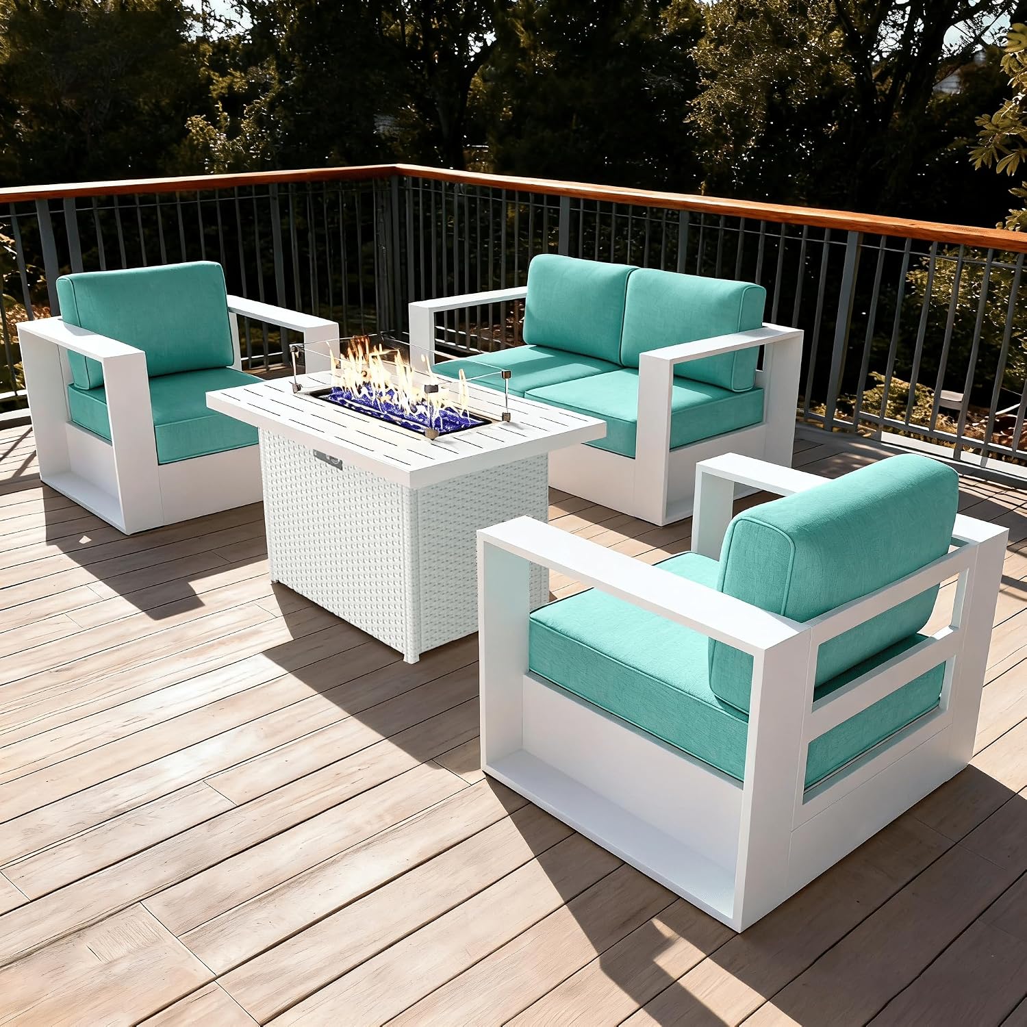 Detalle de LayinSun Patio Furniture Set with 6-Inch Cushions
