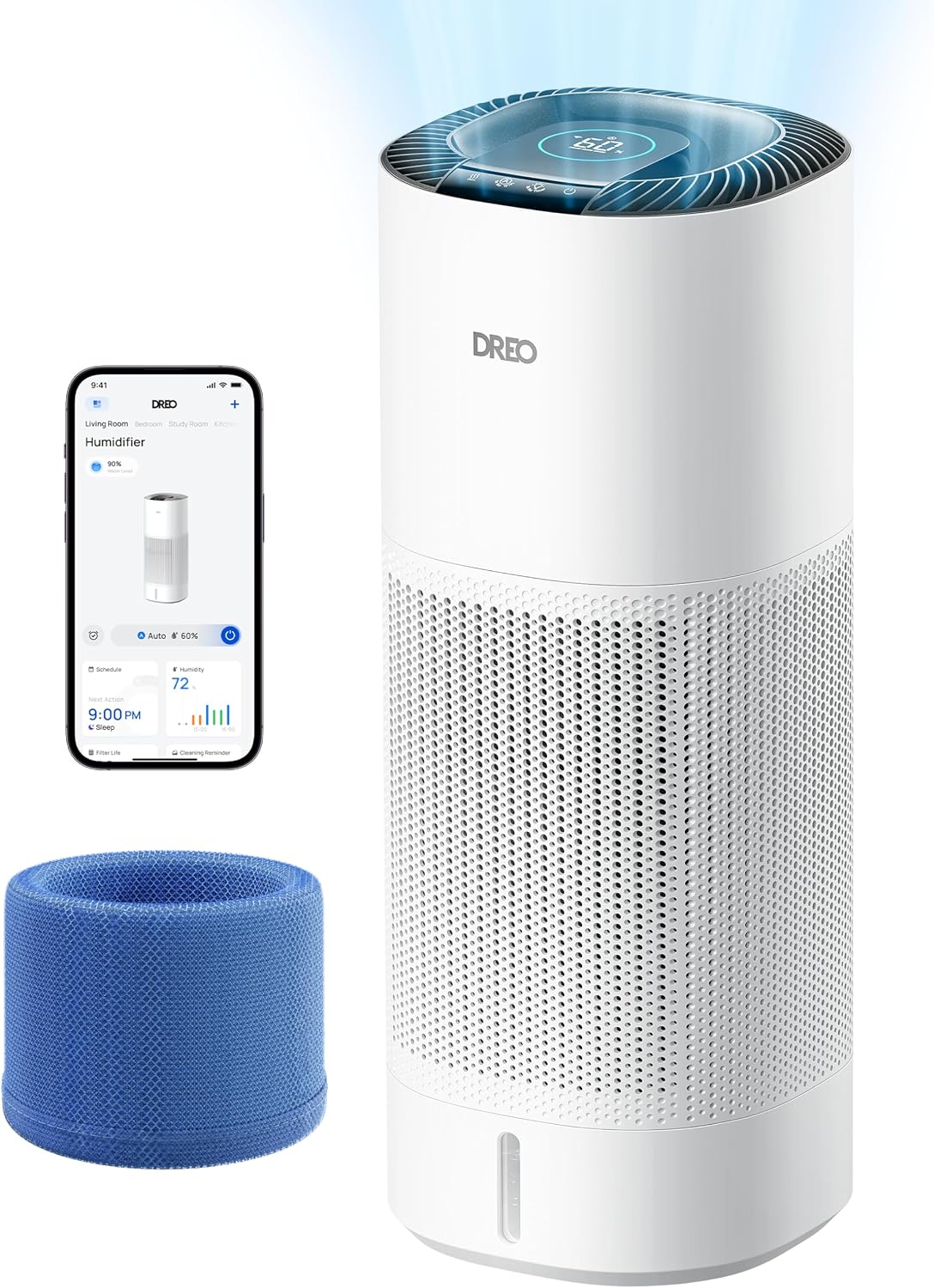 Detalle de DREO HHM774S evaporative humidifier 10L 🌫