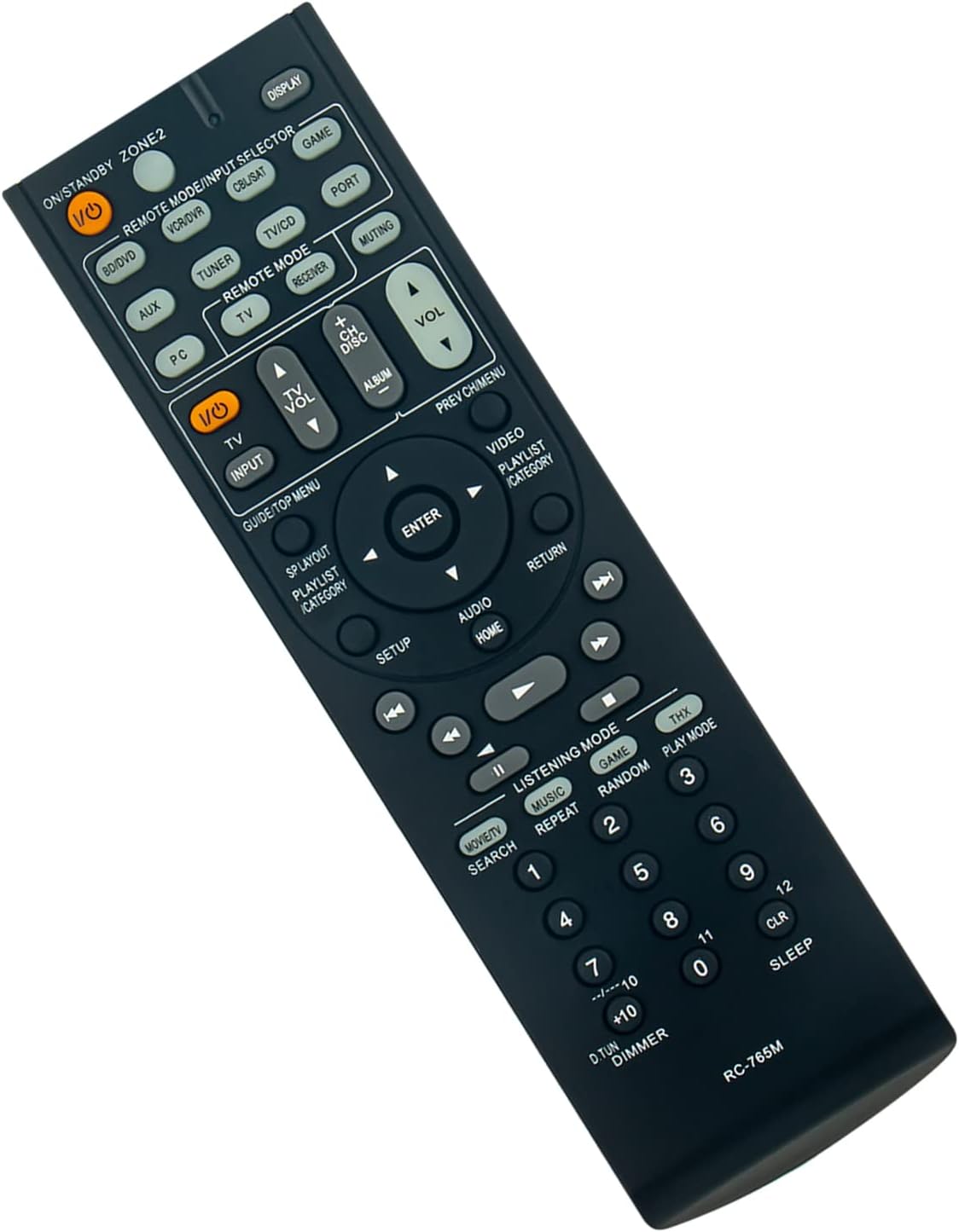 Detalle de RC-765M Replacement Remote Control – VINABTY-fit for Onkyo AV Receivers (TX-SR608, TX-SR313)
