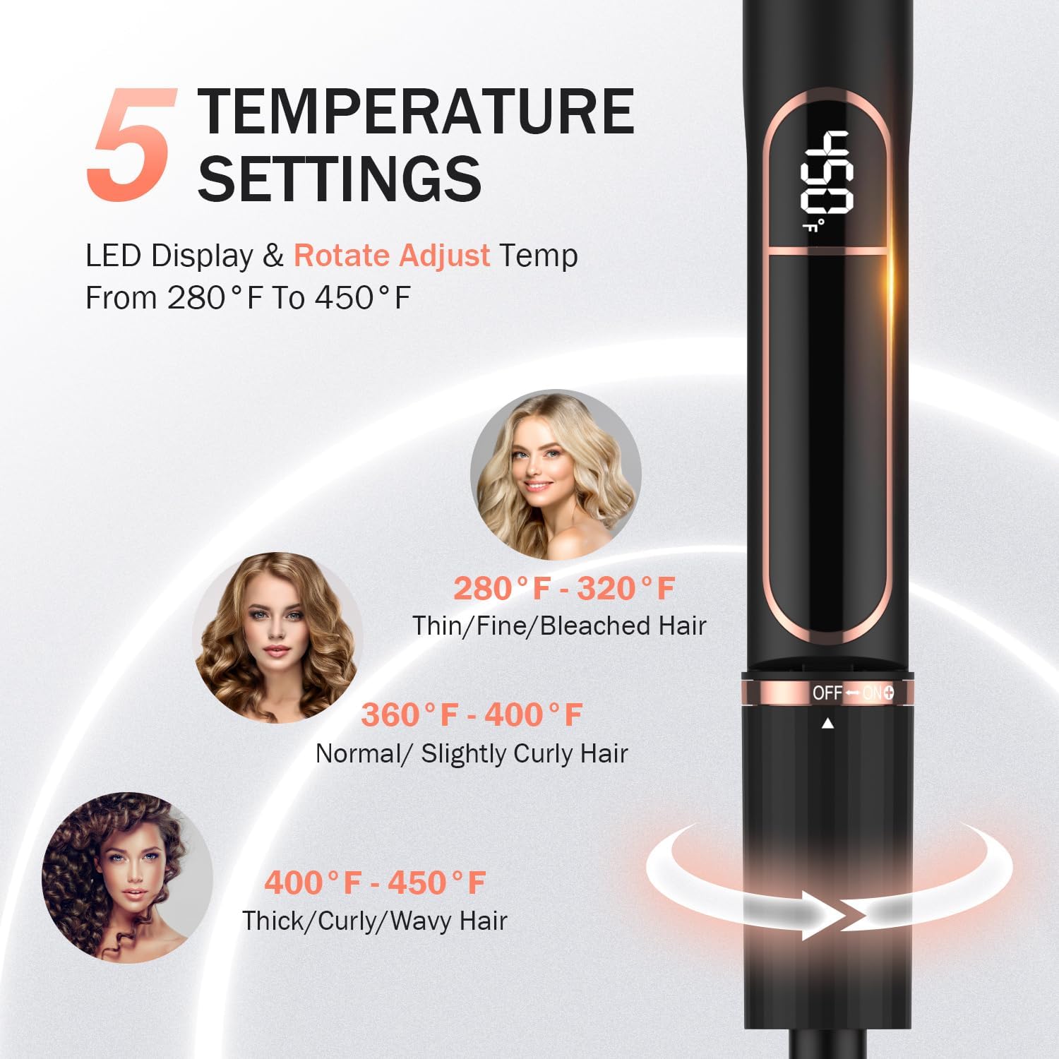 Detalle 2 de MiroPure Flat Iron Hair Straightener: 1-Inch Titanium Plates, 15-Second Heat-Up, Auto Shut-Off, and Dual Voltage