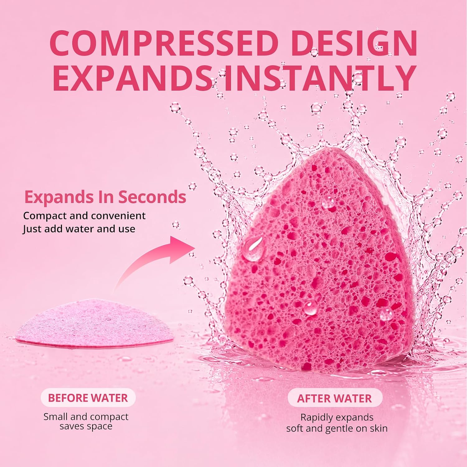 Detalle de MoopBrushee Facial Sponges, Cellulose