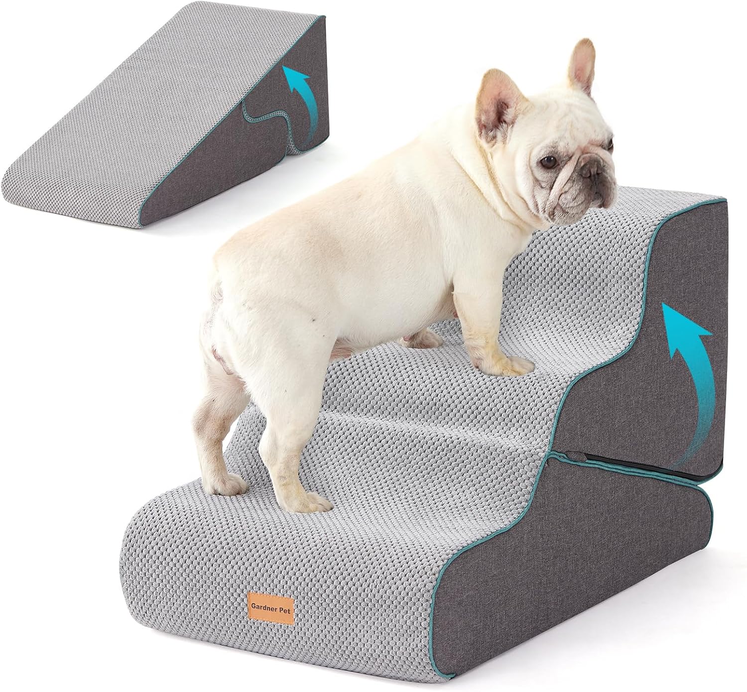 Detalle de Gardner Pet 2-in-1 Dog Steps 3-step Grey