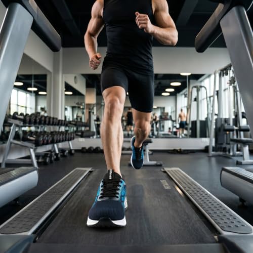 Detalle de Hitmars Scarpa Running Uomo - Sneakers sportive leggera, traspirante e ammortizzata (Blu, 42)