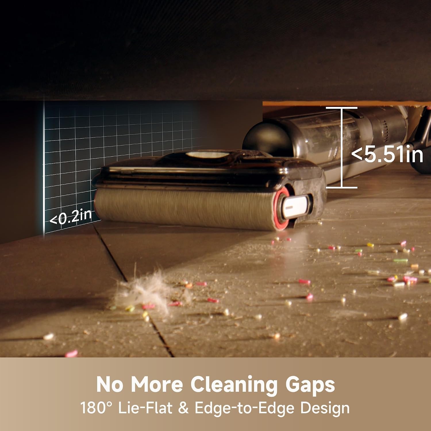 Detalle 2 de dreame H12 Pro FlexReach Wet Dry Vacuum Mop, 18,000 Pa, 180° Lie-Flat