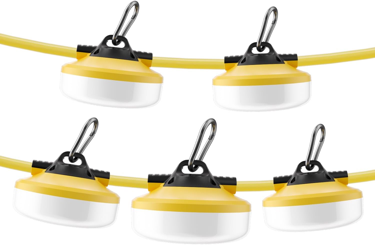 Detalle de RUISUN RMS-H5-4S-6000 LED Construction String Lights, 50 ft, 5,000 lm, IP65