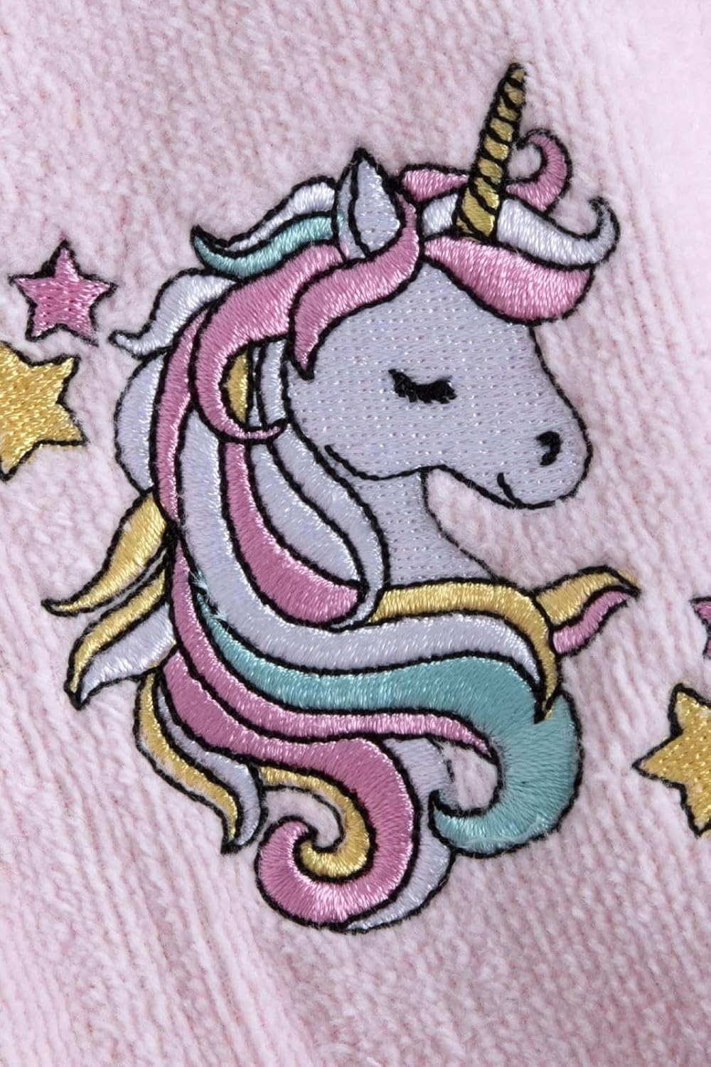 Detalle de Chicco Peignoir pour Enfant en Éponge Douce avec Capuche et Ceinture – 100% Coton, Licorne