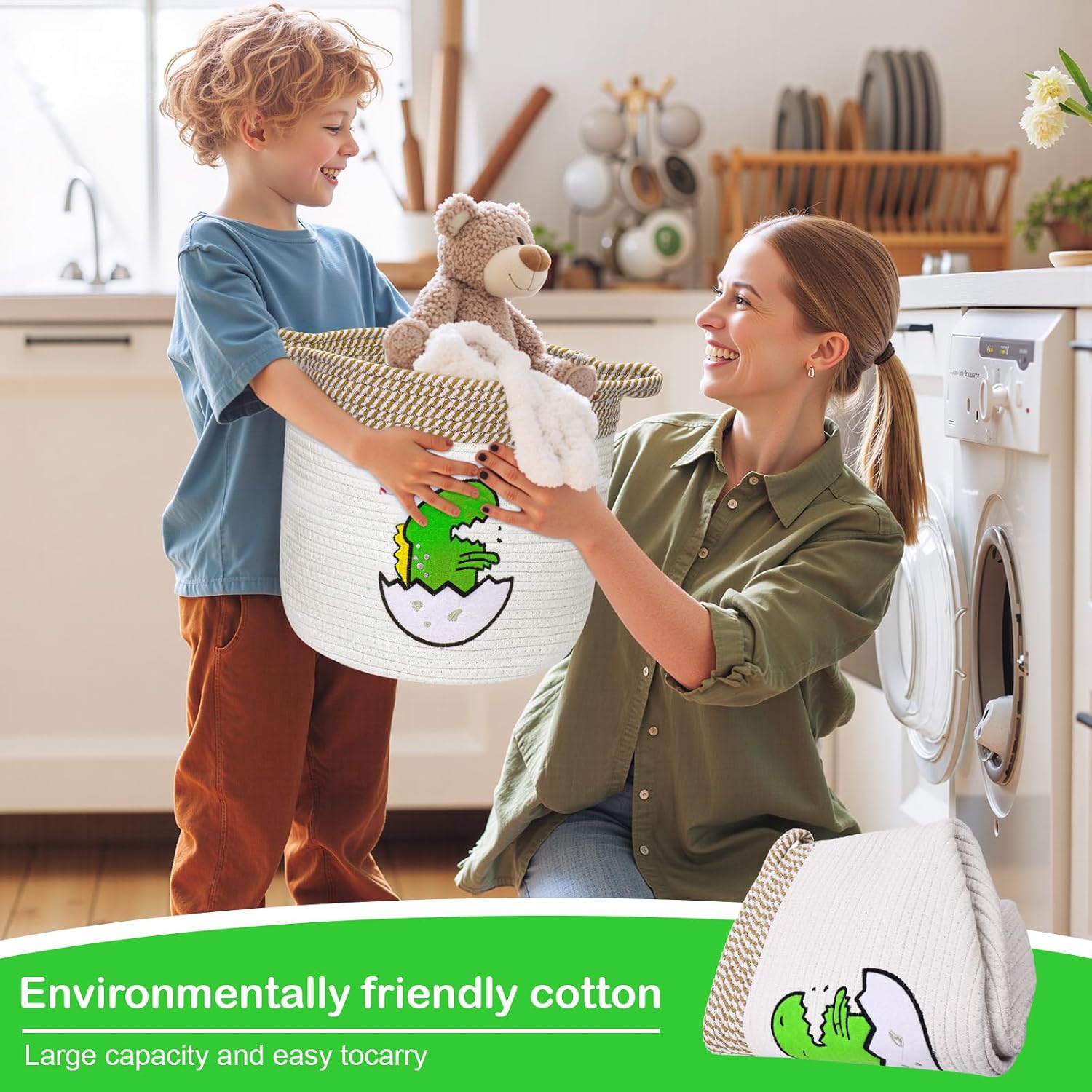 Detalle 1 de Huiguli Children's Cotton Storage Basket