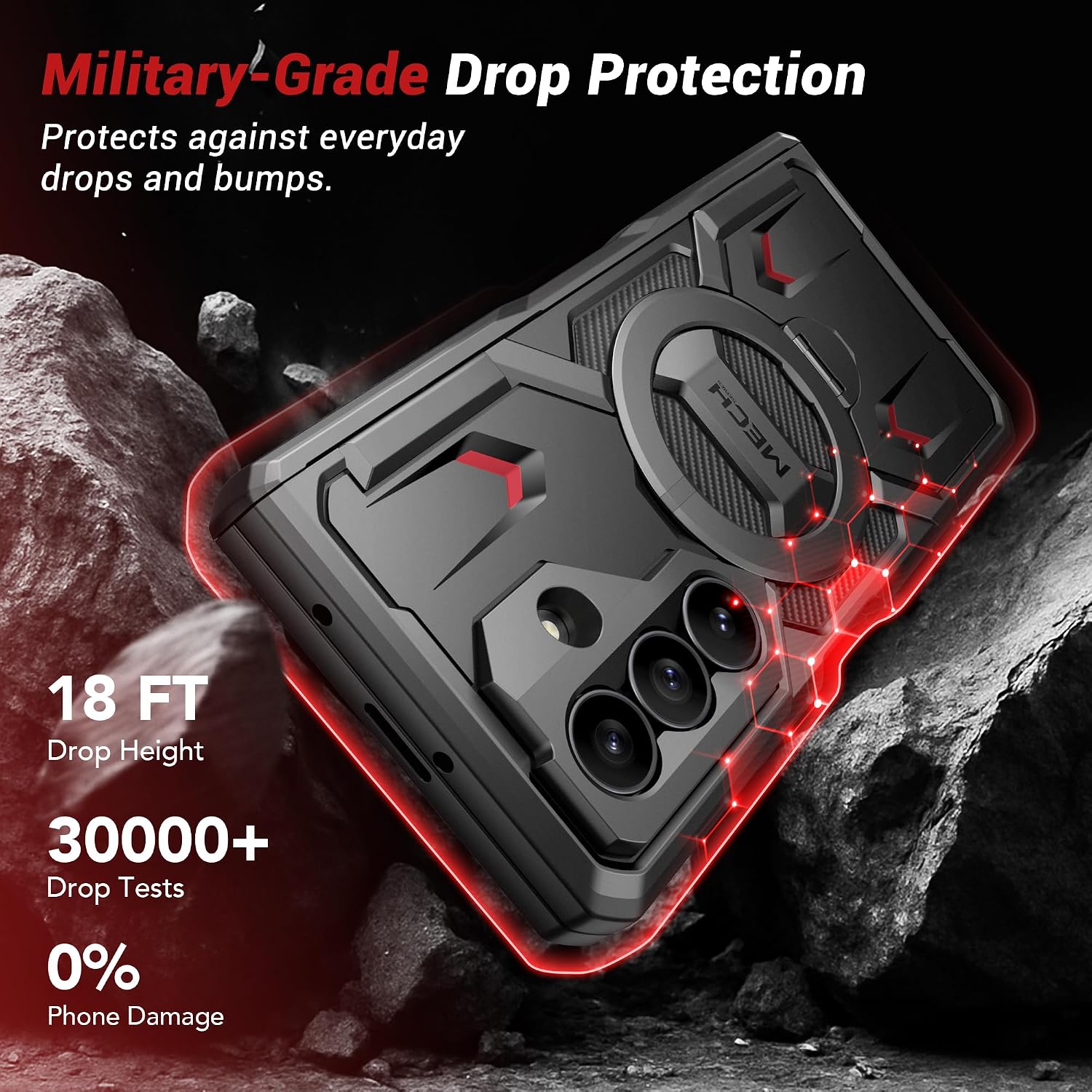 Thumbnail 4 de Tongate Z Fold 7 Magnetic Case TiBlack Galaxy Z Fold 7用ケース 360°回転スタンド・覗き見防止・ヒンジ保護
