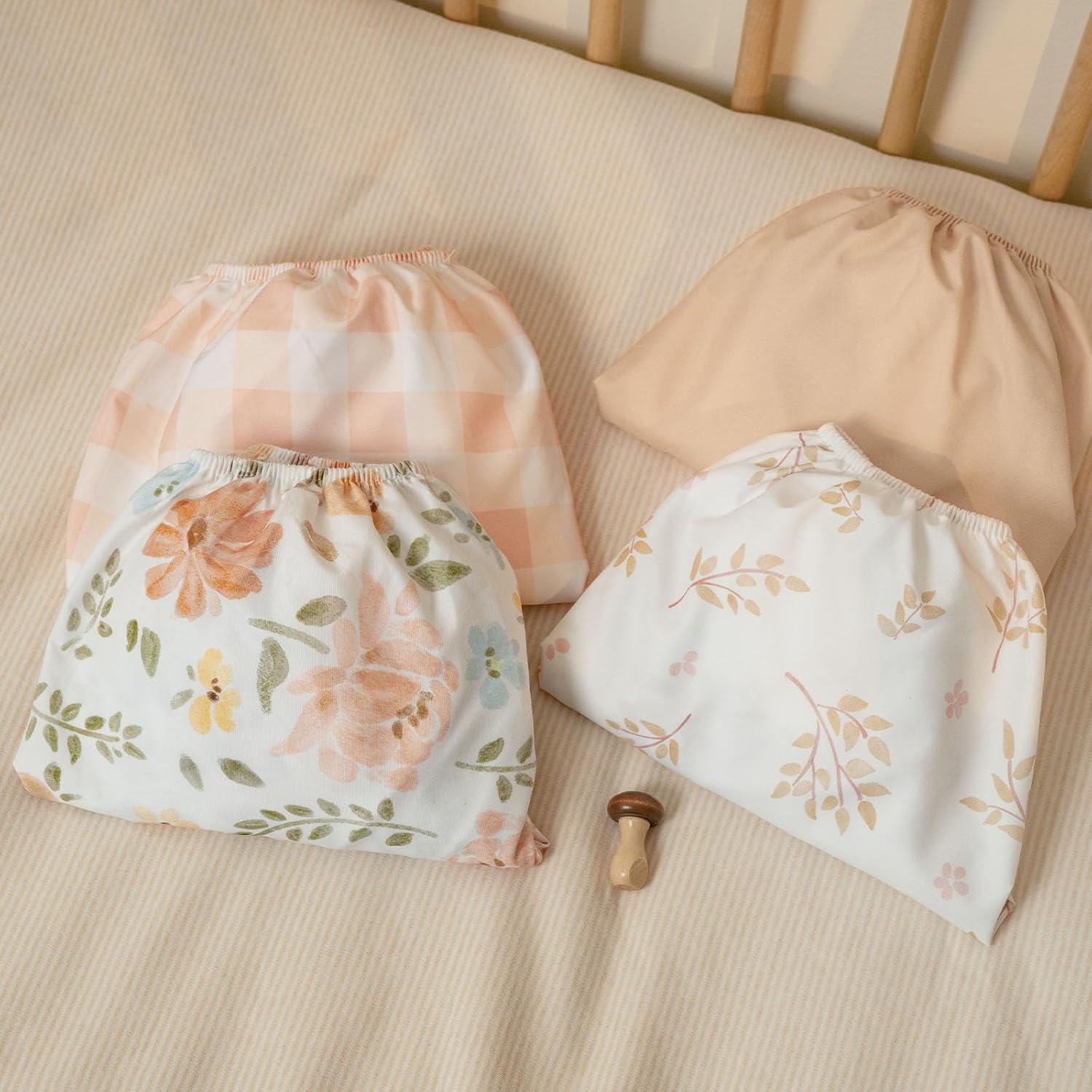Thumbnail 5 de GLLQUEN Baby 4-Pack Moses Basket Fitted Sheets