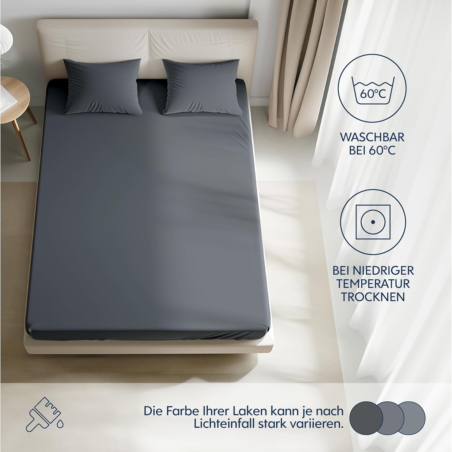 Thumbnail 4 de Dreamzie Premium Spannbettlaken 200x200 cm