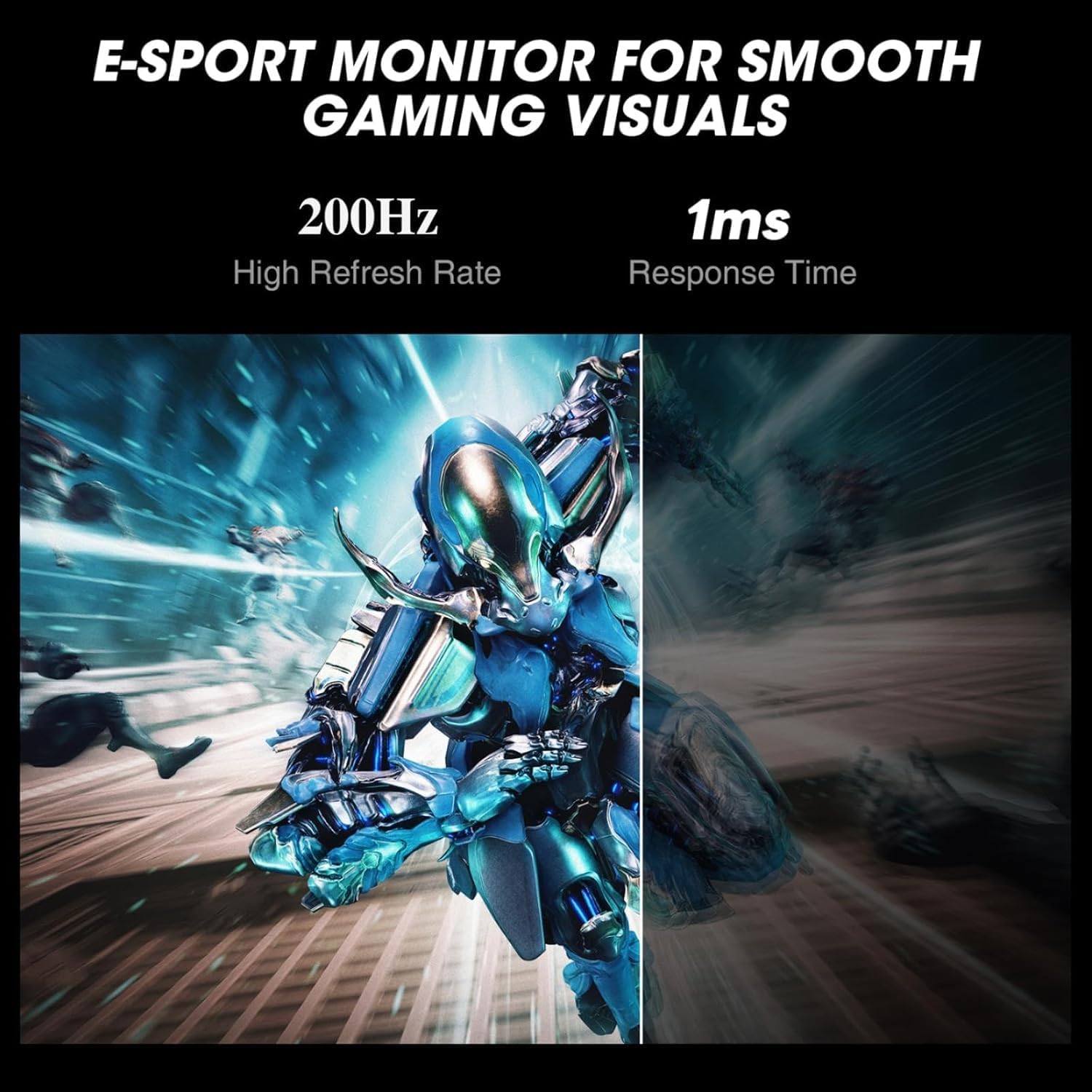 Detalle de KOORUI 27-Inch QHD Gaming Monitor G2721P: Fast IPS, 200Hz, HDR400, 1ms