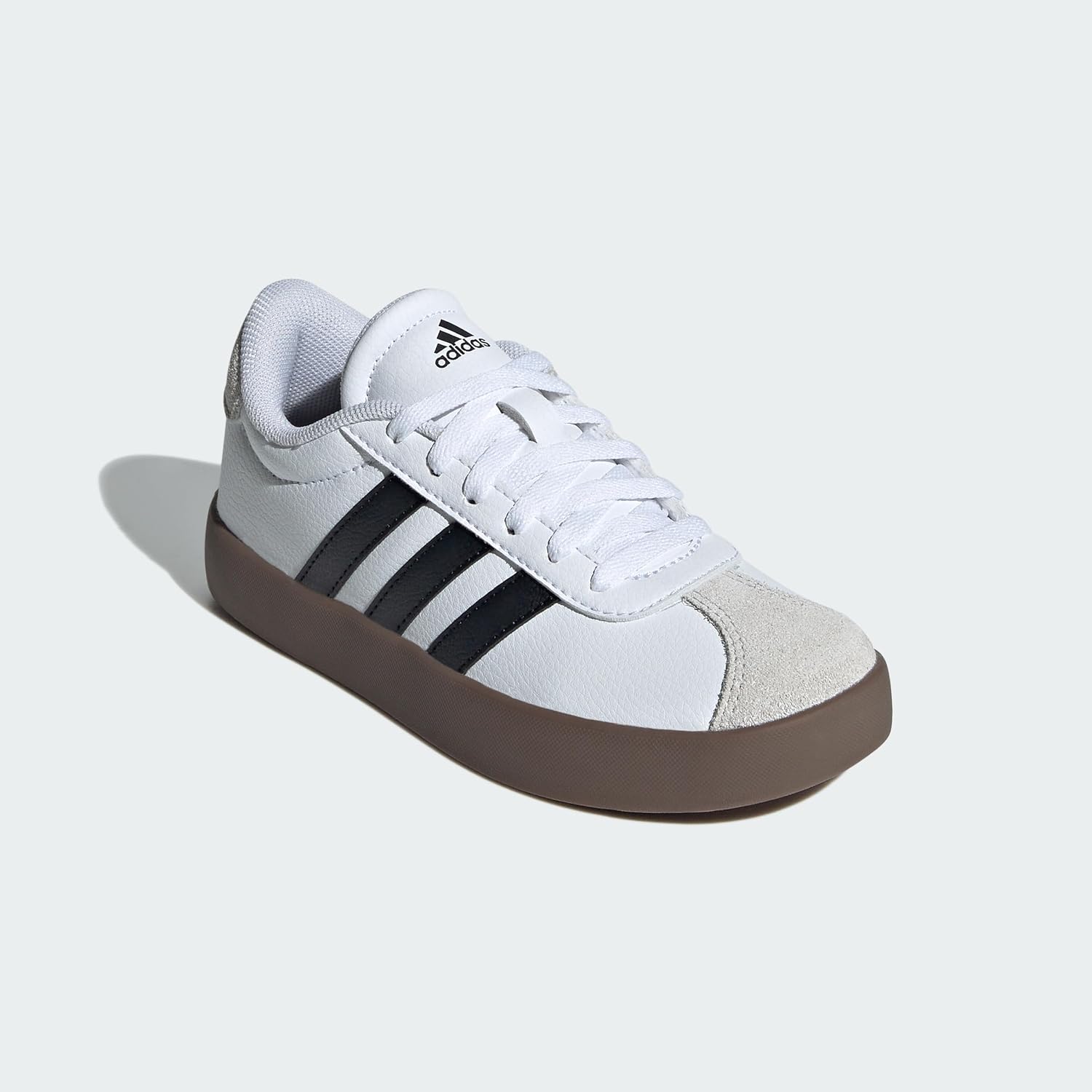 Detalle de adidas Vl Court 3.0 Kinder Schuhe – Cloud White/Core Black/Grey One, Größe 38 EU