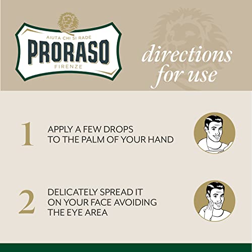 Detalle de Proraso After Shave Lotion with Eucalyptus Oil & Menthol (3.4oz) – Refreshing Italian Grooming for All Beard Types