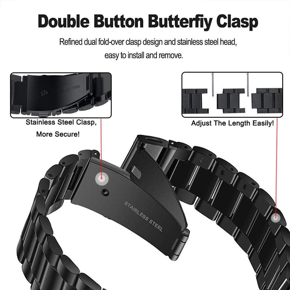 Thumbnail 2 de OTOPO Solid Stainless Steel Watch Strap for Garmin Instinct / Instinct 2 Solar