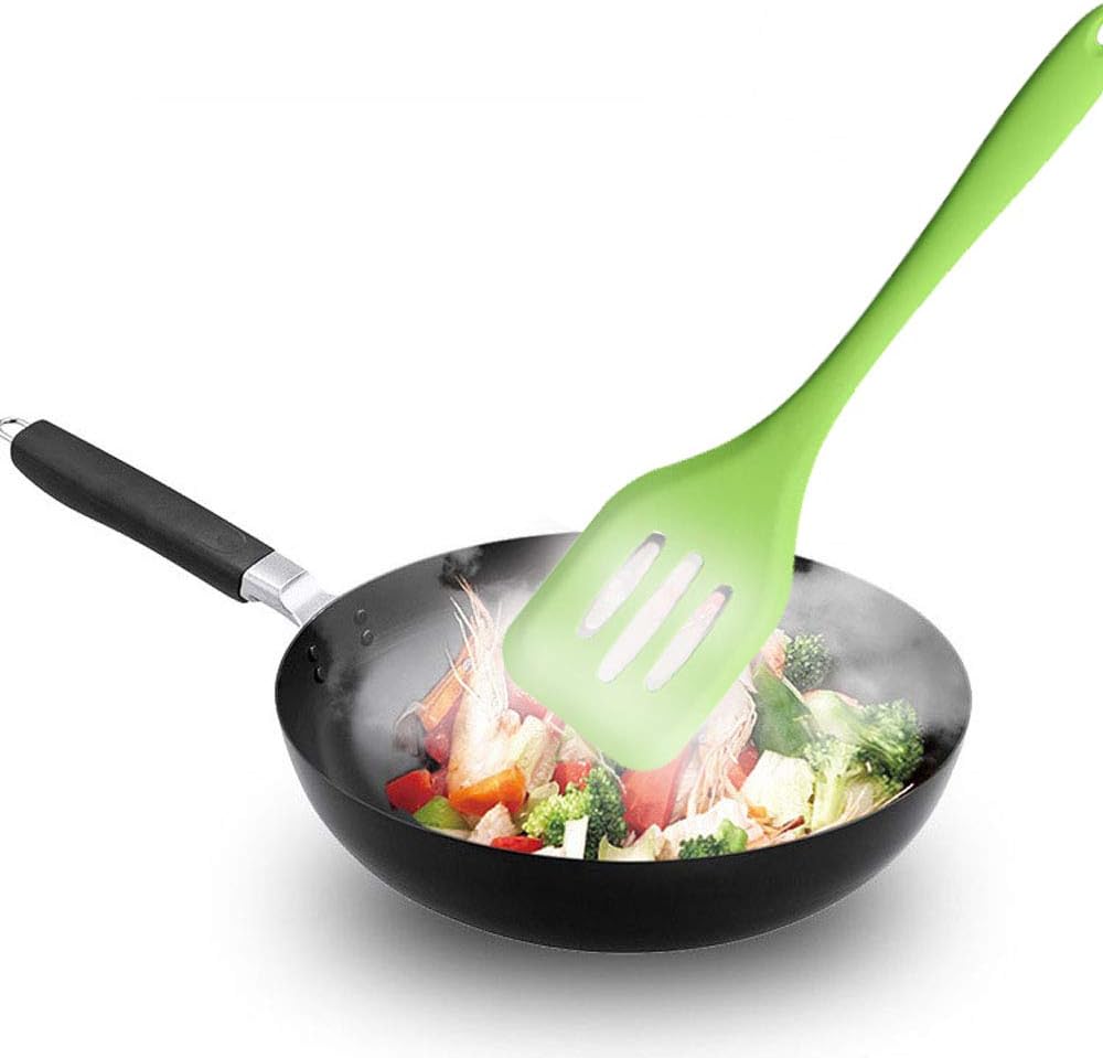 Detalle de BINHAI Set utensili da cucina in silicone verde 🍽