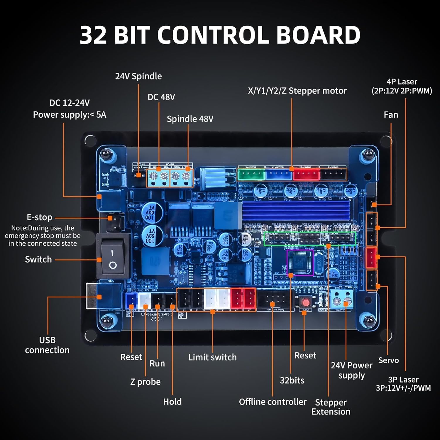 Thumbnail 5 de LUNYEE 500 W Ganzmetall CNC-Fräsmaschine 3018 Pro Max (3-Achsen) für Holz, Acryl, MDF, PCB und Kunststoff