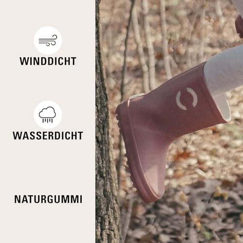 Detalle de Mikk-line Gummistiefel Kinder 33 Burlwood – Wasserdichte, gefütterte Regenstiefel